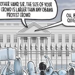 Trump protest crowd size: Today's Toon