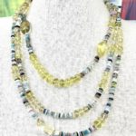 Buy Yellow Quilted Cube Necklace